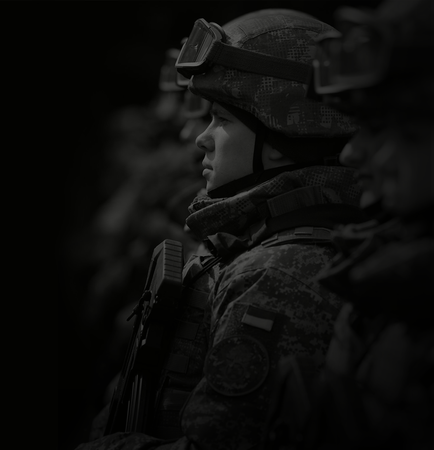 Банер із ізображенням військового